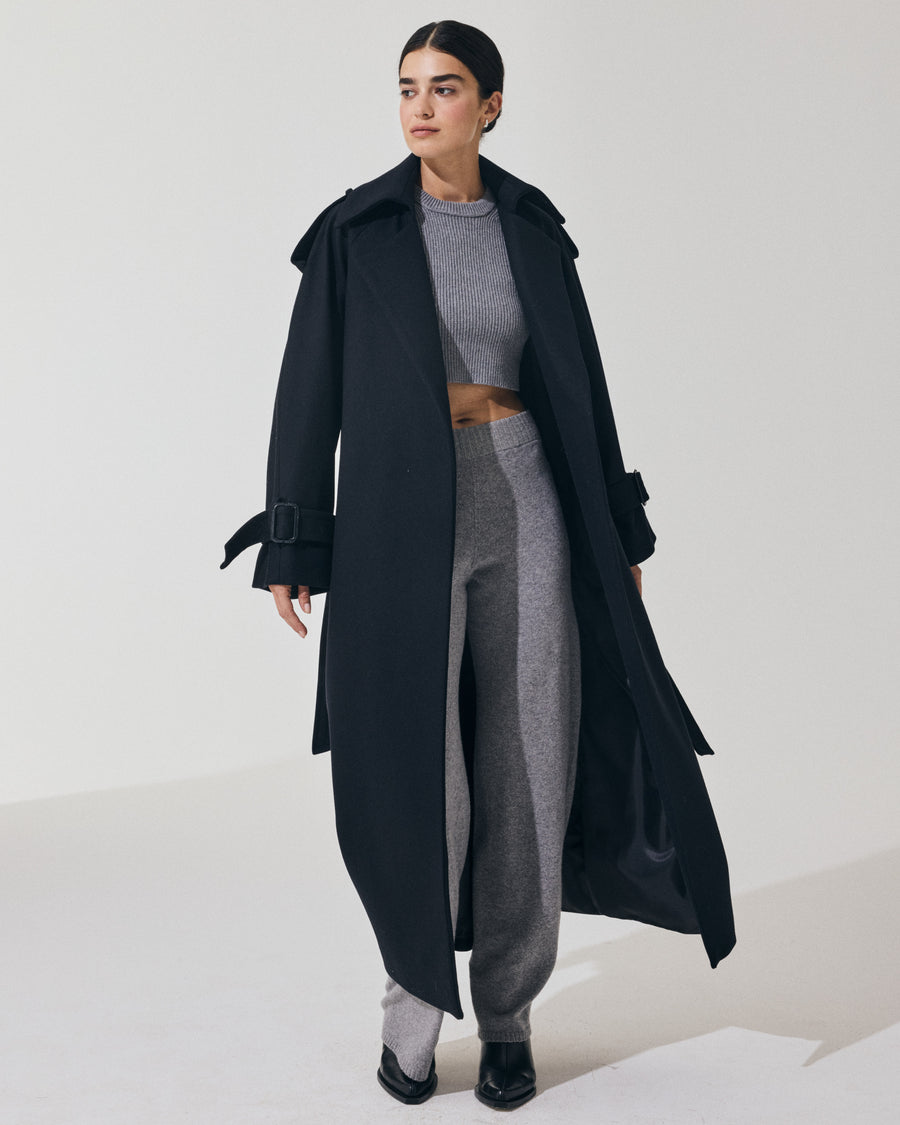 Scaglione TRENCHCOAT NAVY Acquista Ora