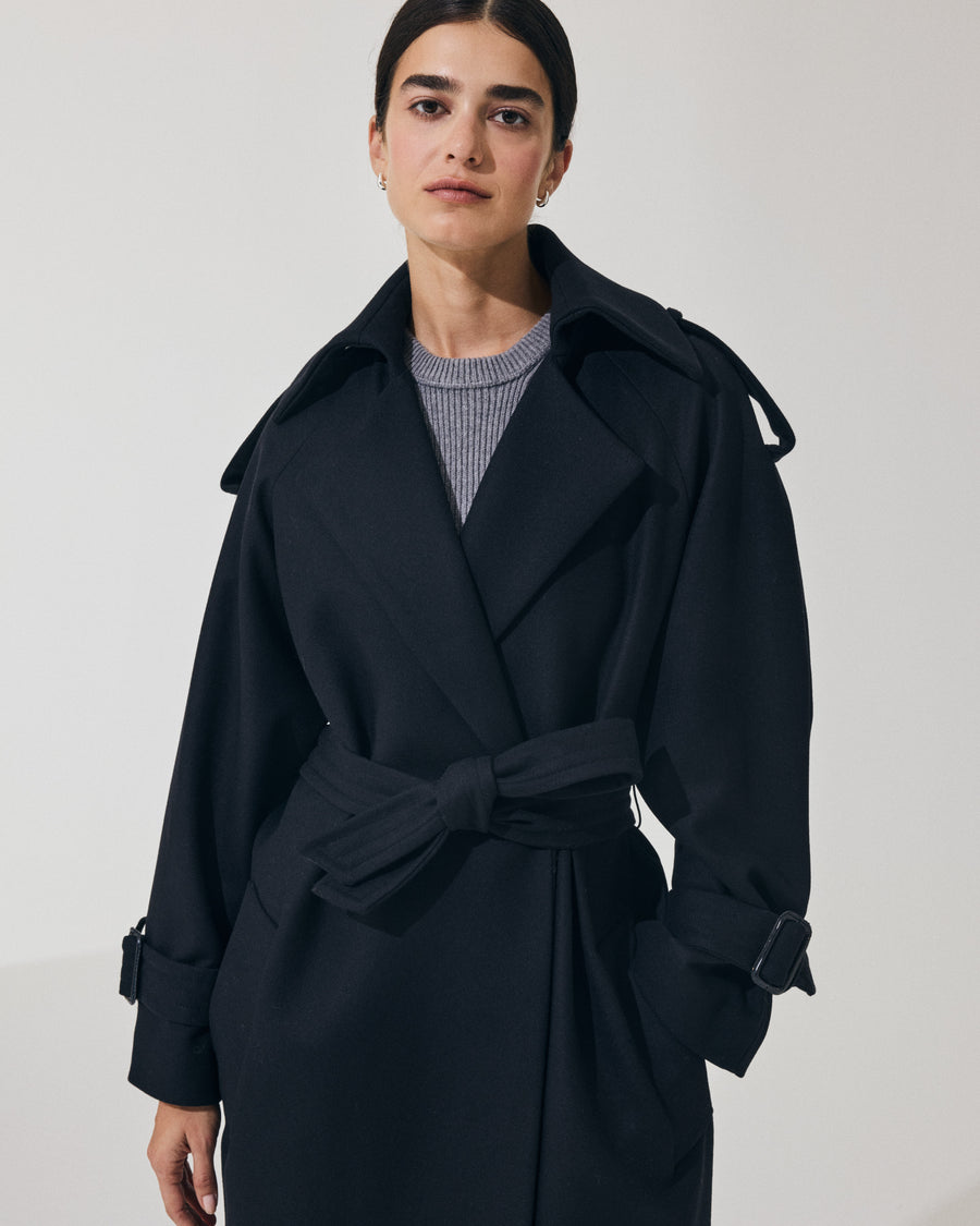 Scaglione TRENCHCOAT NAVY Acquista Ora