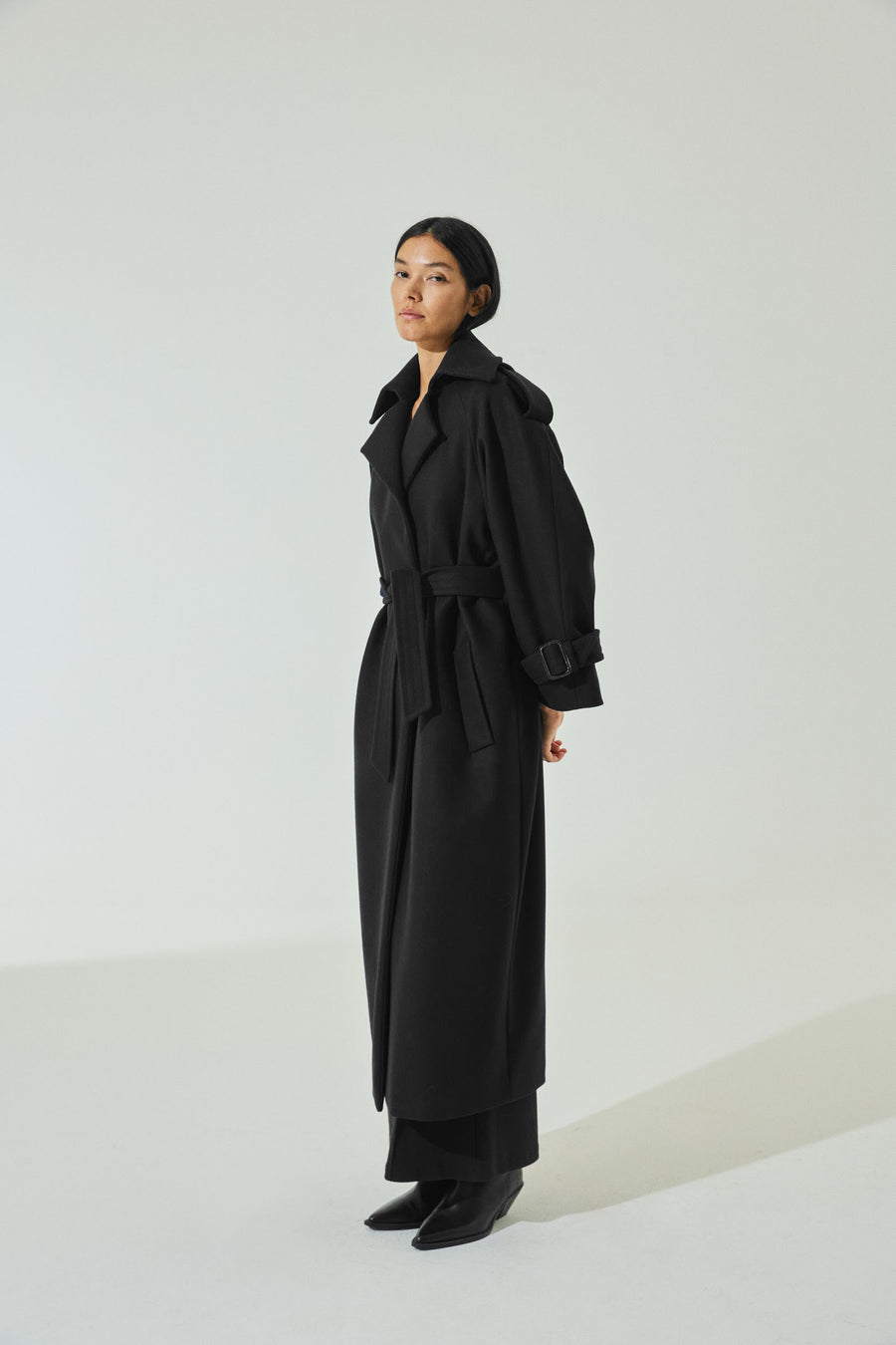 Scaglione TRENCHCOAT BLACK Consegna Veloce