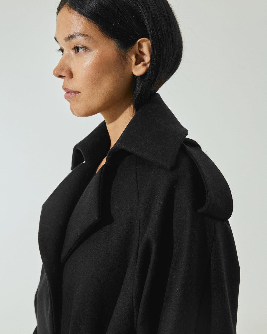 Scaglione TRENCHCOAT BLACK Consegna Veloce