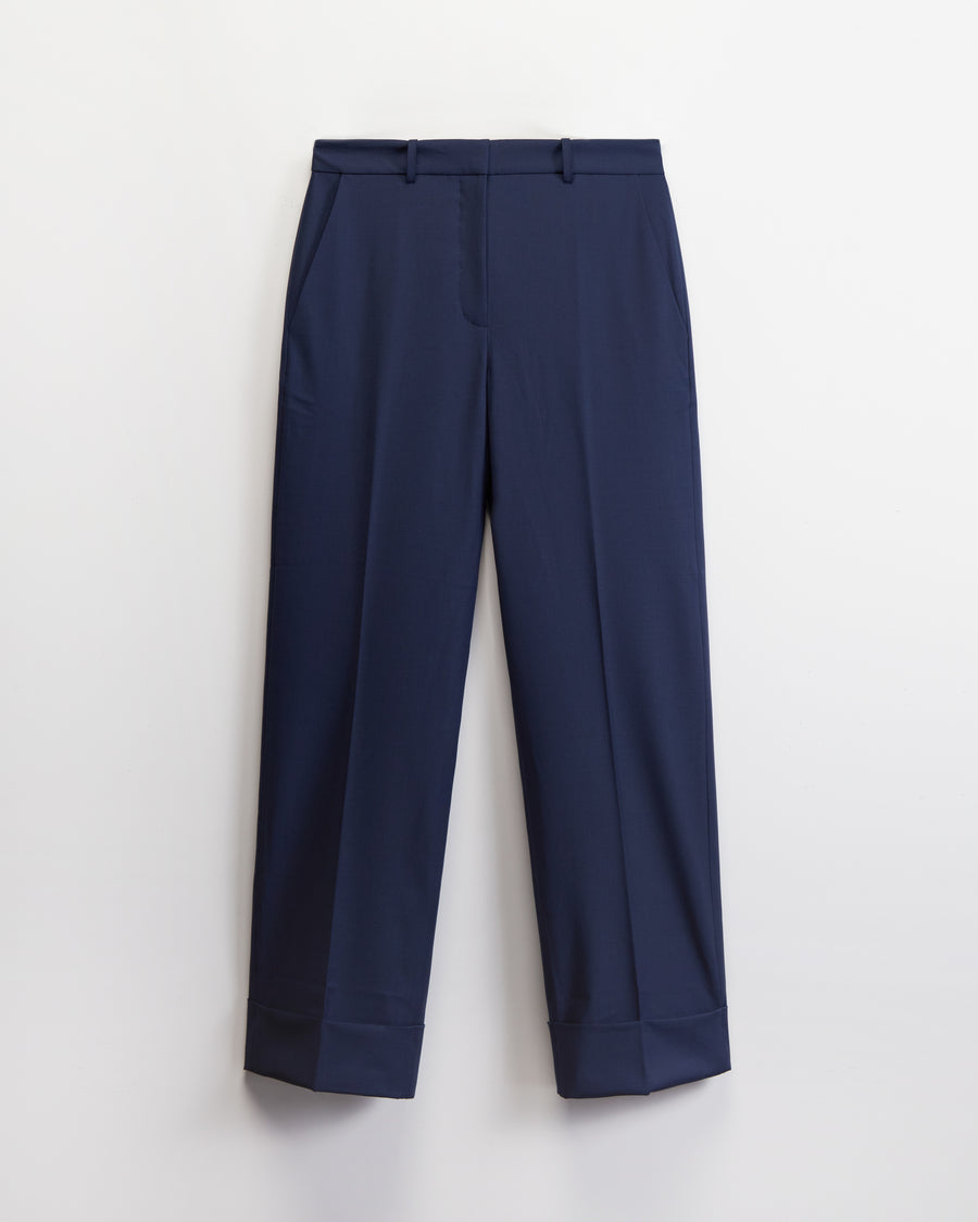 Scaglione PANTS PIEGA CENTALE MERINO NAVY Convenienza