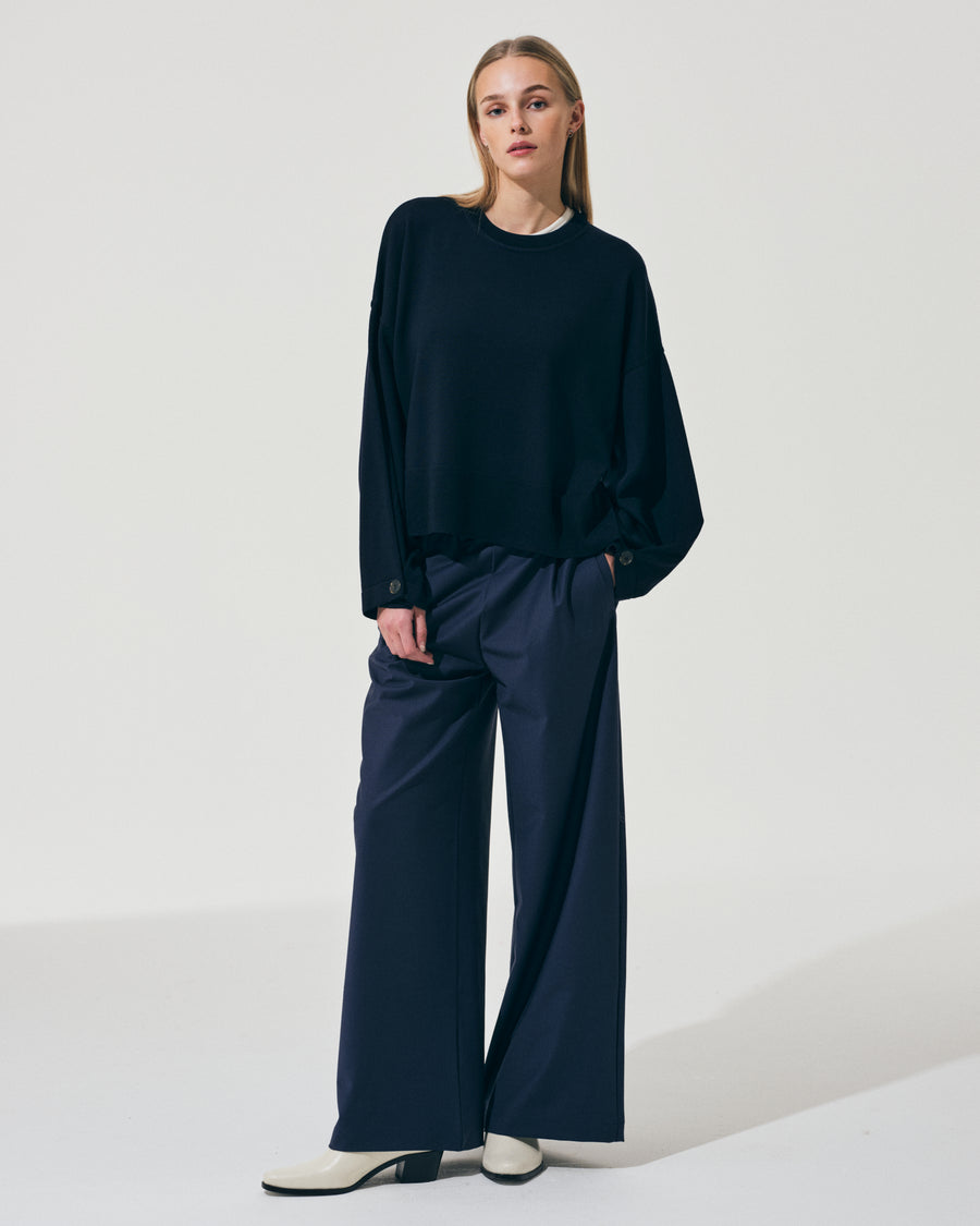 Scaglione ROUND NECK SWEATSHIRT NAVY Outlet