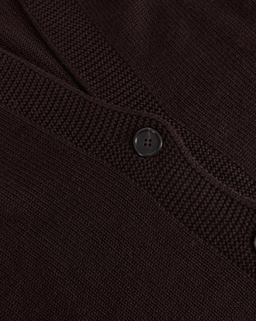 Scaglione CARDIGAN RAGLAN SEAMLESS MERINO EBANO In Linea