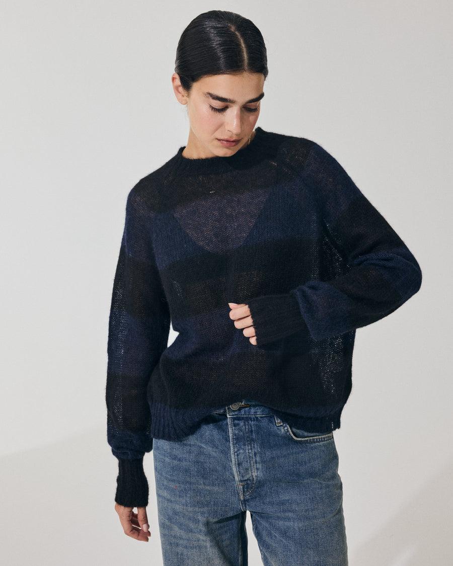 Scaglione ROUND NECK RIGA RUGBY NAVY/BLACK Fino Al -60%