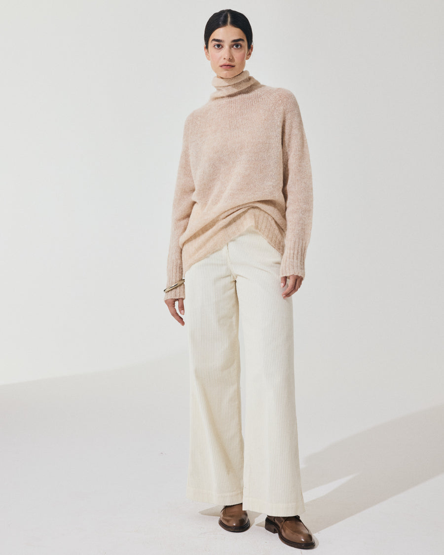 Scaglione TURTLE NECK RAGLAN SEAMLESS SAND Vendita Economica