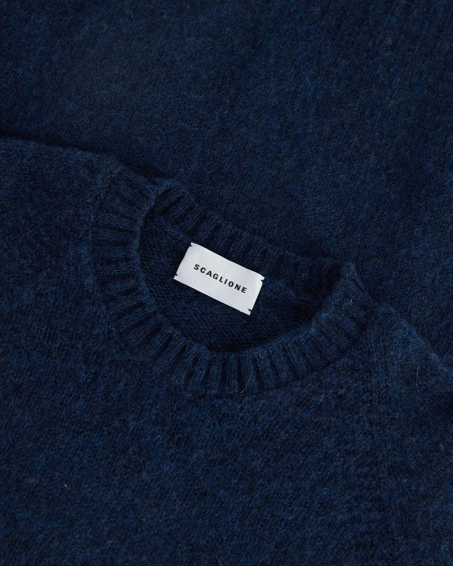 Scaglione ROUND NECK RAGLAN SEAMLESS BRUSHED NAVY Negozio