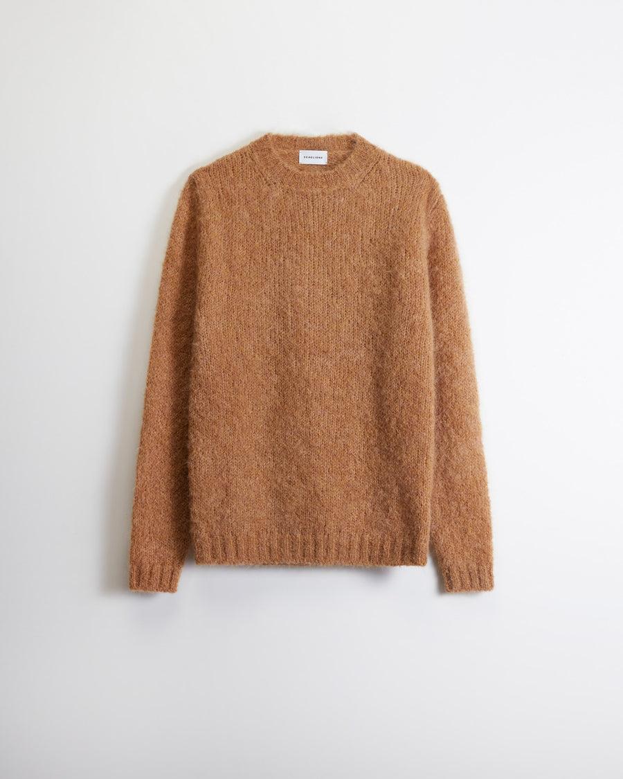 Scaglione ROUND NECK MESSY HAIR CARAMEL Moda