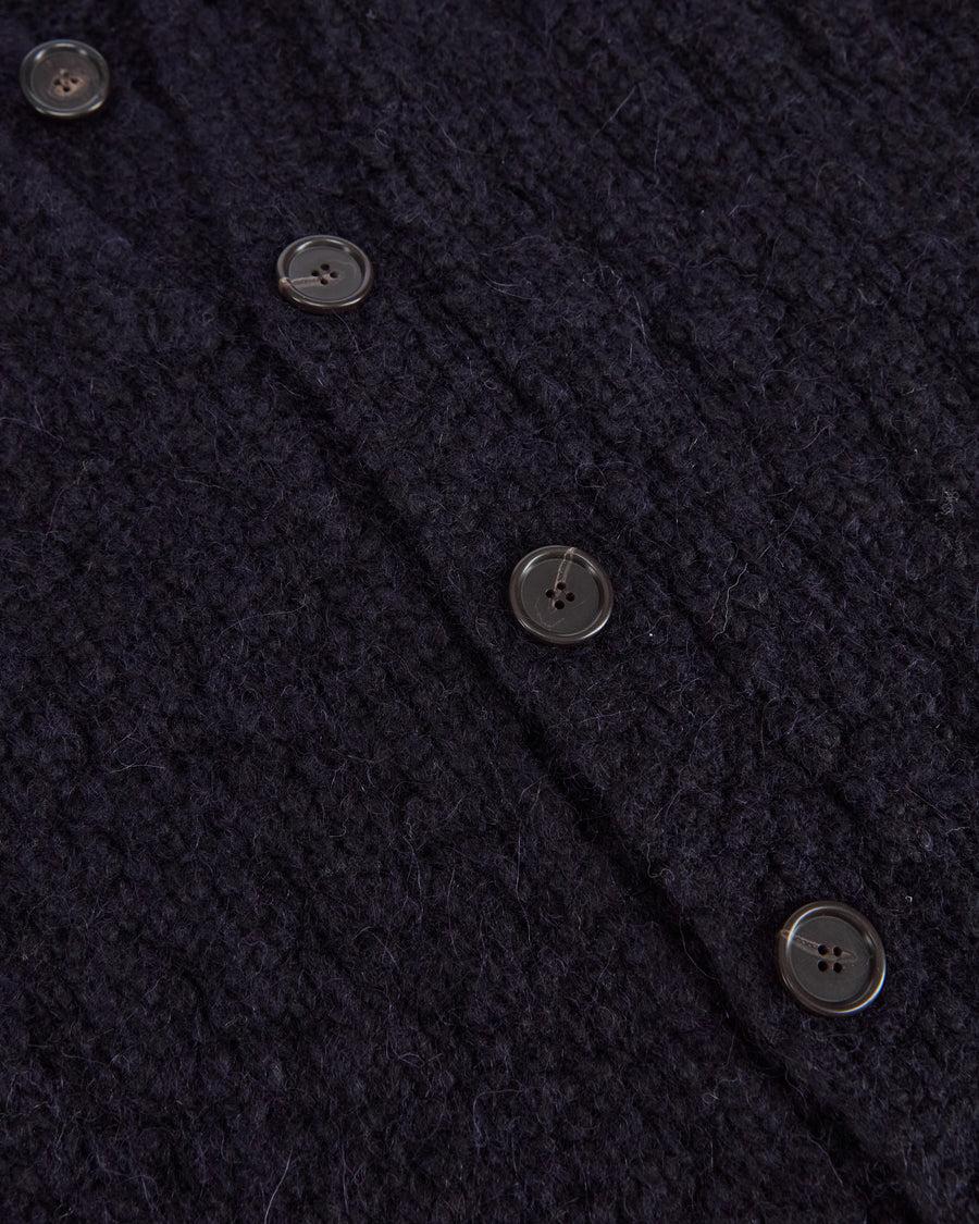 Scaglione CARDIGAN RAGLAN SOFT ALPACA NAVY Italy