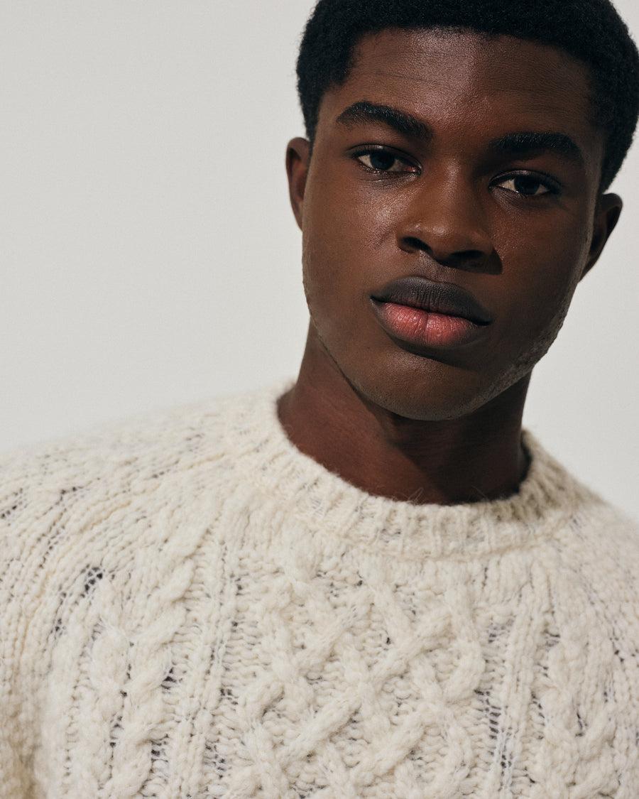 Scaglione ROUND NECK ALPACA ARAN MILK Offerta San Valentino