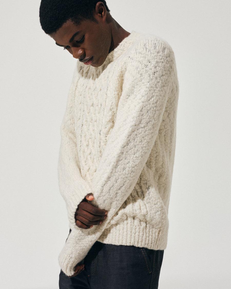 Scaglione ROUND NECK ALPACA ARAN MILK Offerta San Valentino