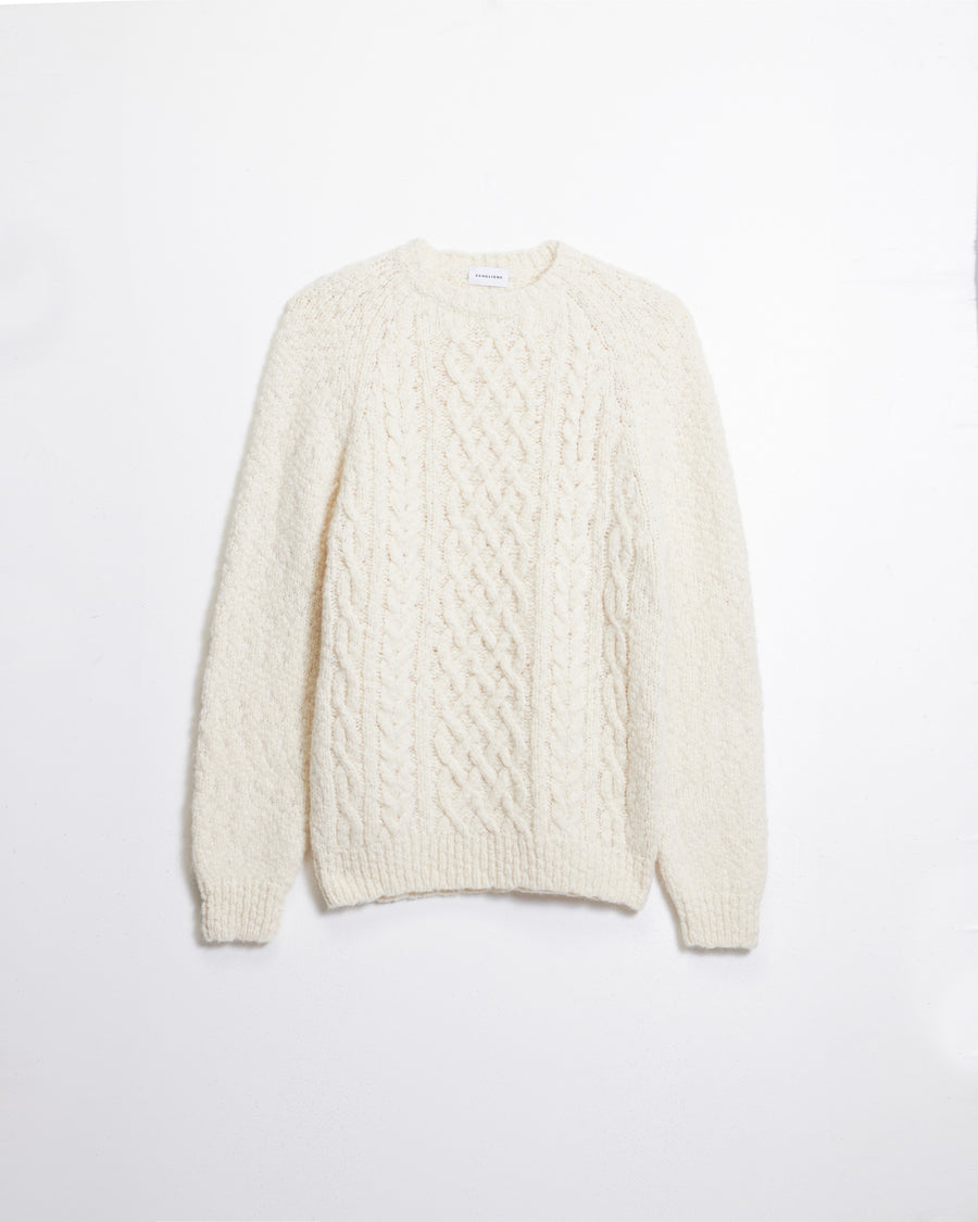 Scaglione ROUND NECK ALPACA ARAN MILK Offerta San Valentino