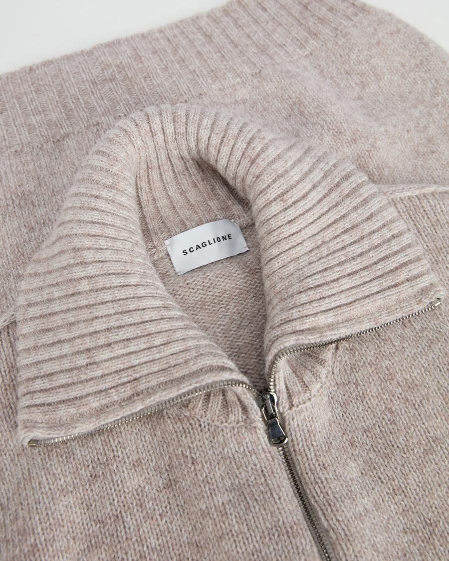 Scaglione ZIPPER SOFTWOOL BEIGE Negozi Online
