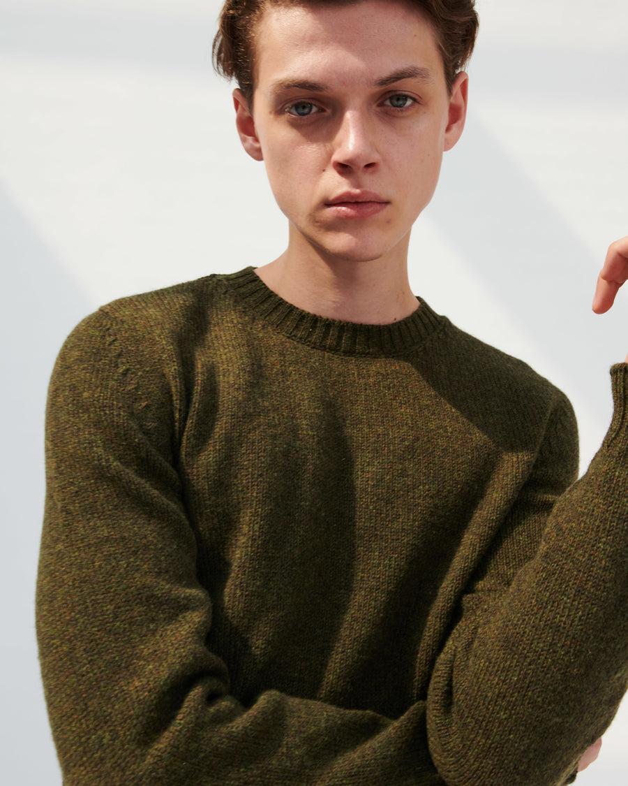Scaglione ROUND NECK SEAMLESS SOFTWOOL ARMY Outlet