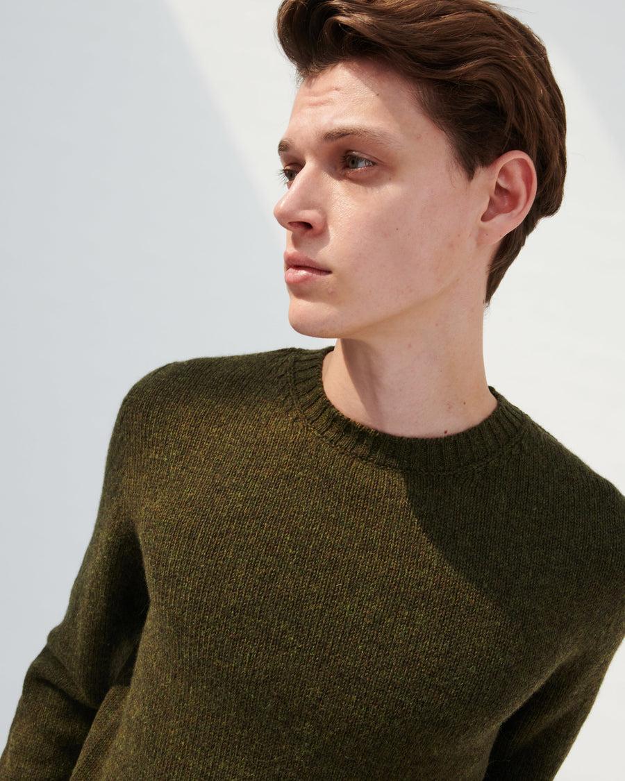 Scaglione ROUND NECK SEAMLESS SOFTWOOL ARMY Outlet