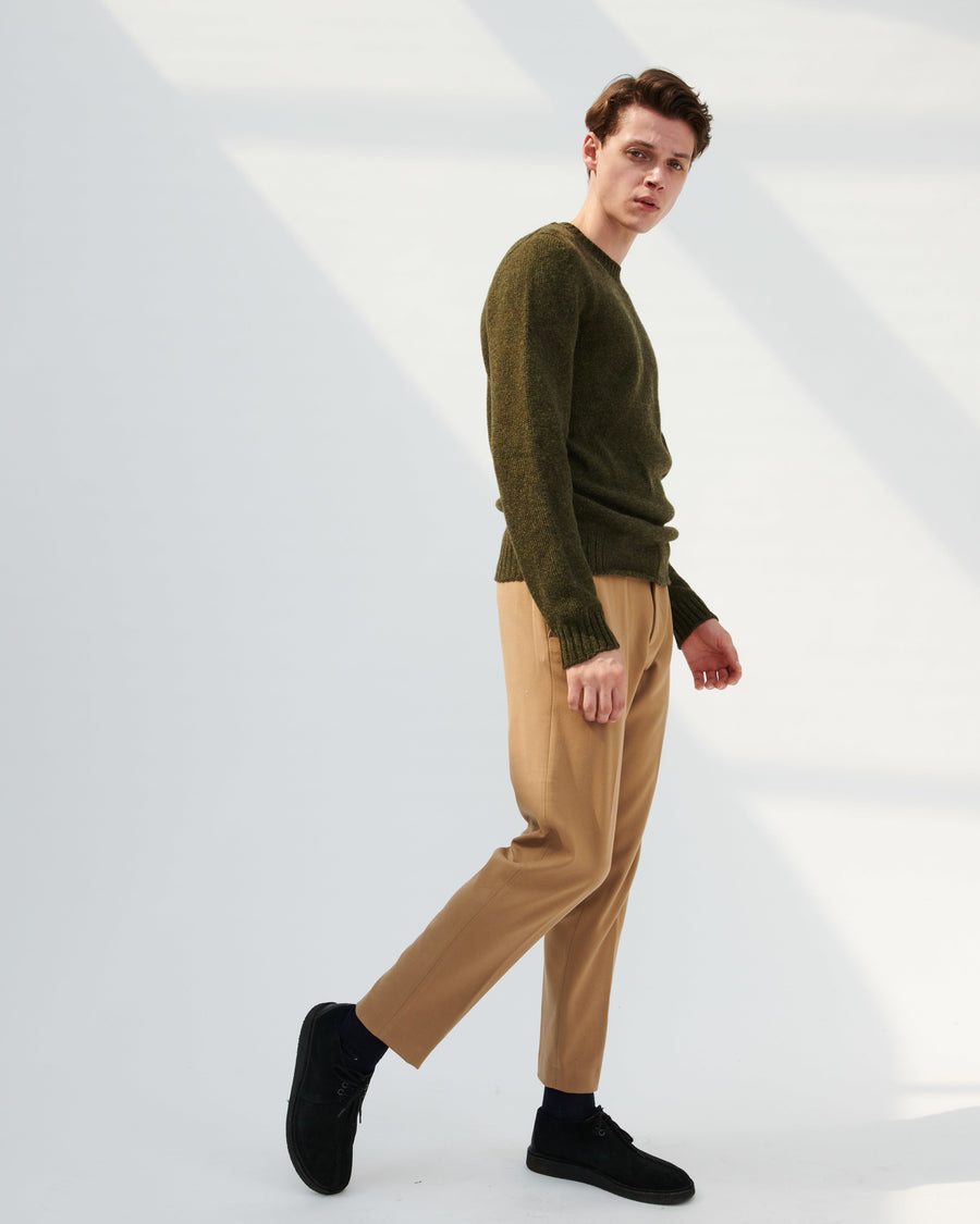 Scaglione ROUND NECK SEAMLESS SOFTWOOL ARMY Outlet
