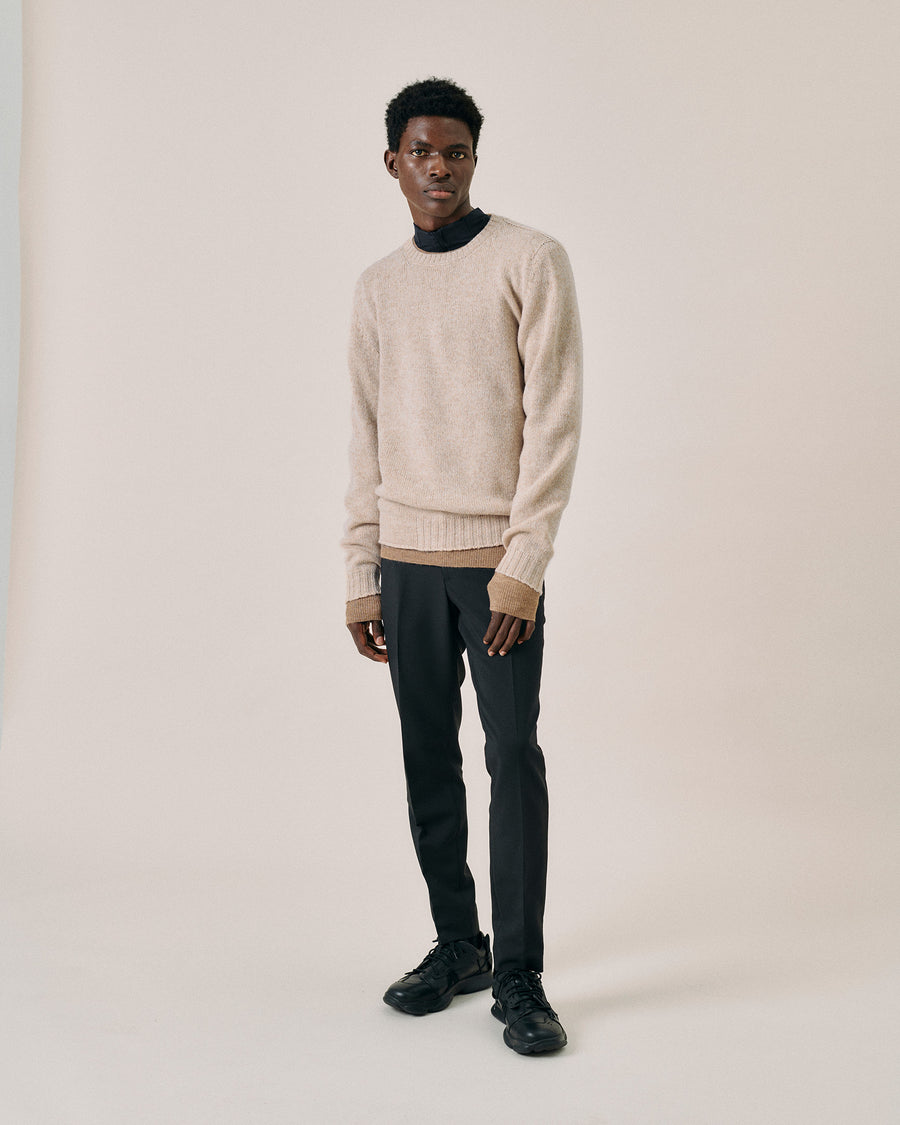 Scaglione ROUND NECK SEAMLESS SOFTWOOL DUNE Ultimi tre giorni
