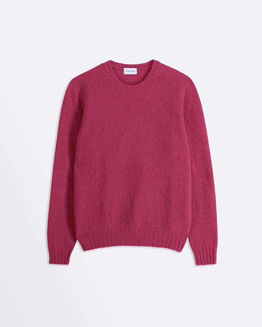Scaglione ROUND NECK SEAMLESS PUFFED CASHMERE DAHLIA Offerte