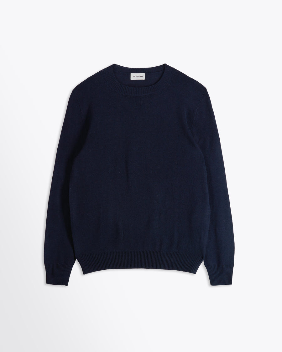 Scaglione GIROCOLLO SENZA CUCITURE MERINO NAVY Saldi Di Fabbrica