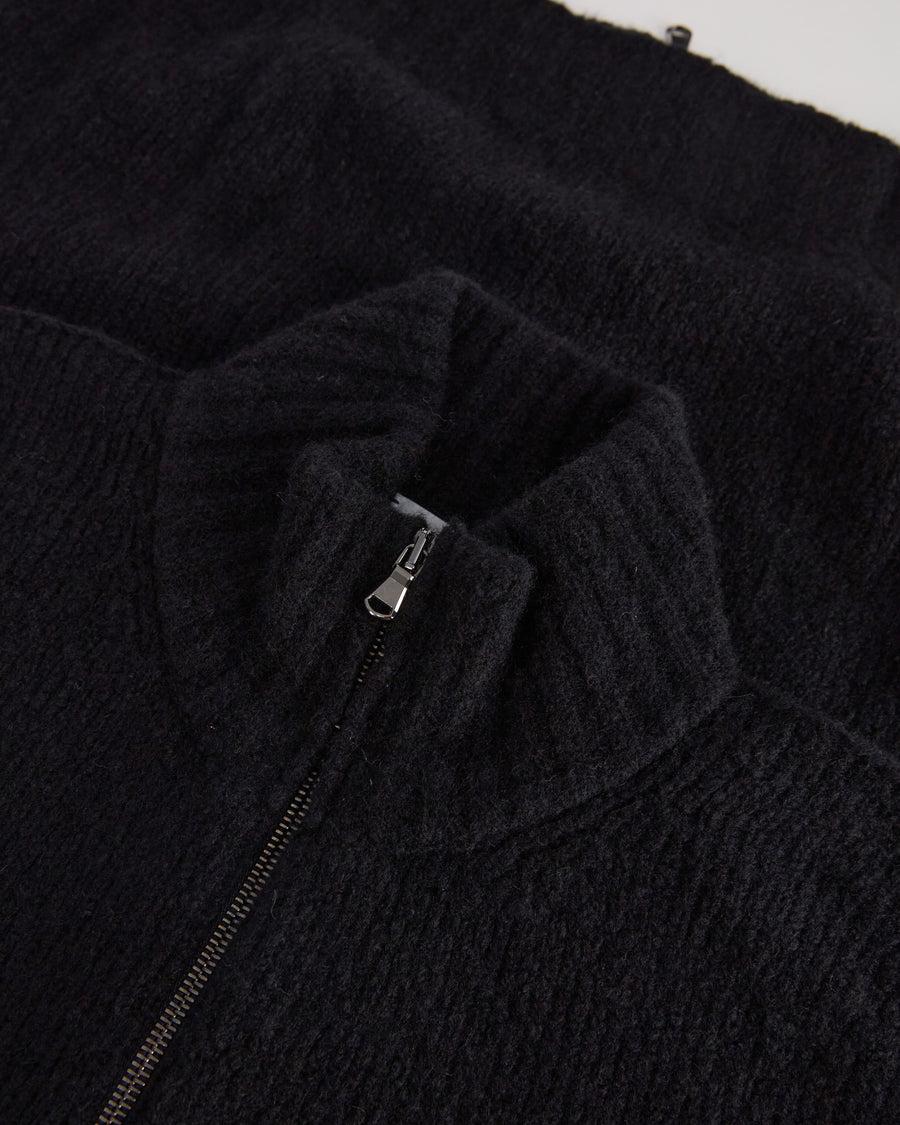 Scaglione ZIPPER PUFFED CASHMERE CASHMERE SEAMLESS BLACK Negozio