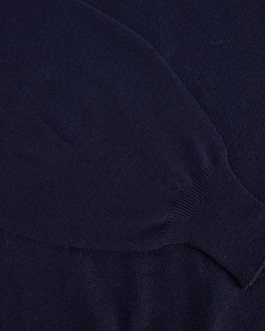 Scaglione ROUND NECK BOXY RAGLAN SEAMLESS MERINO NAVY Qualità Garantita