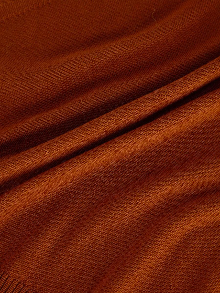 Scaglione MOCK N.RAGLAN SEAMLESS MERINO RUST Italy