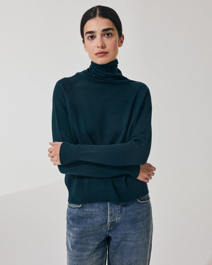 Scaglione MOCK N.RAGLAN SEAMLESS MERINO FOREST Fino Al -60%