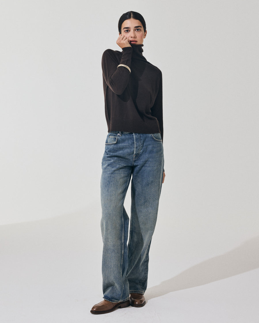Scaglione MOCK N.RAGLAN SEAMLESS MERINO EBANO Shopping Online