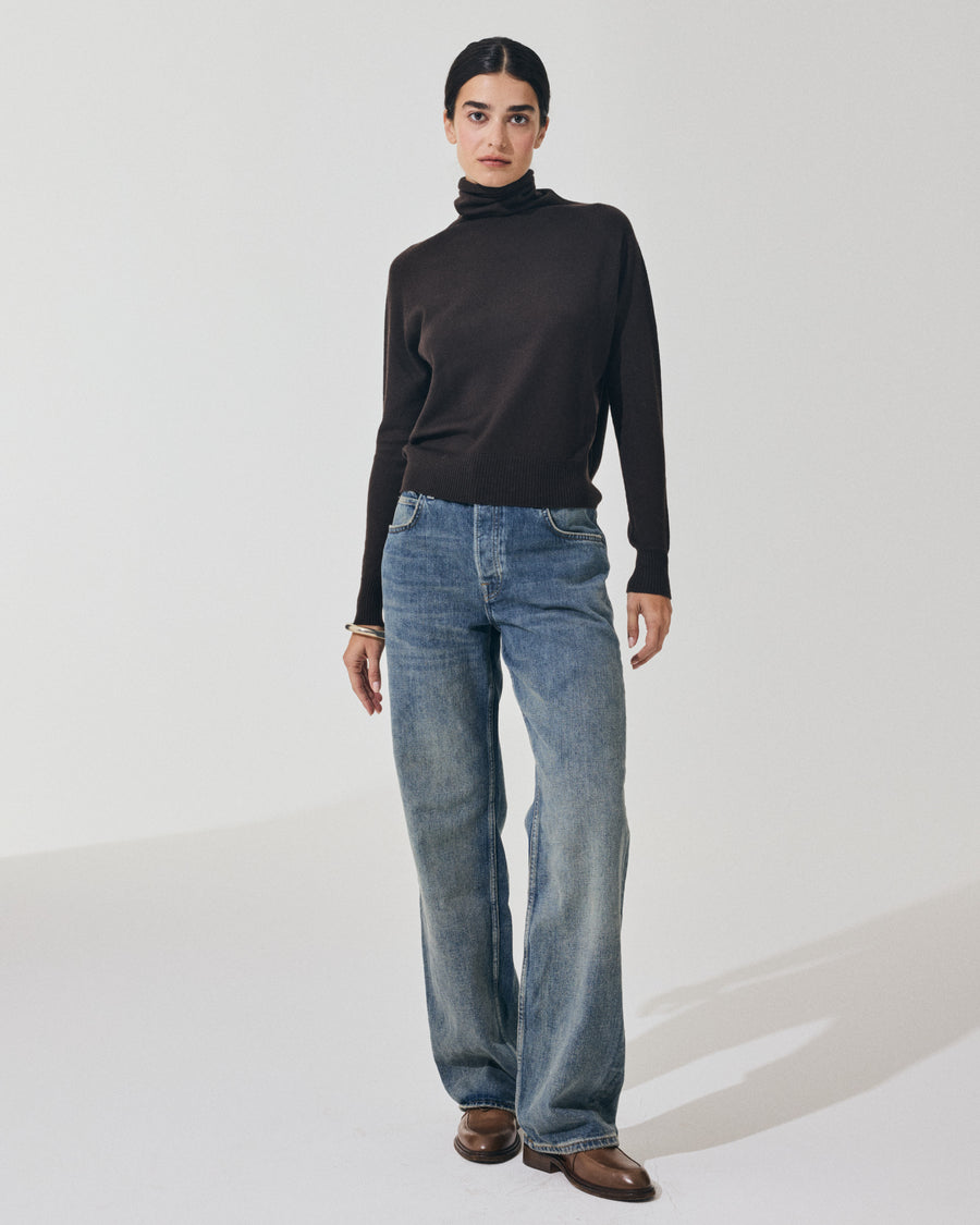 Scaglione MOCK N.RAGLAN SEAMLESS MERINO EBANO Shopping Online