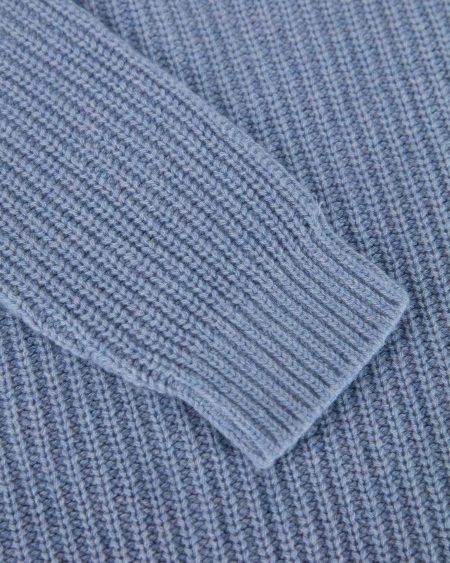 Scaglione ROUND NECK PANNOCCHIA RAGLAN HYBRD CASHMERE CELESTE I Più Venduti