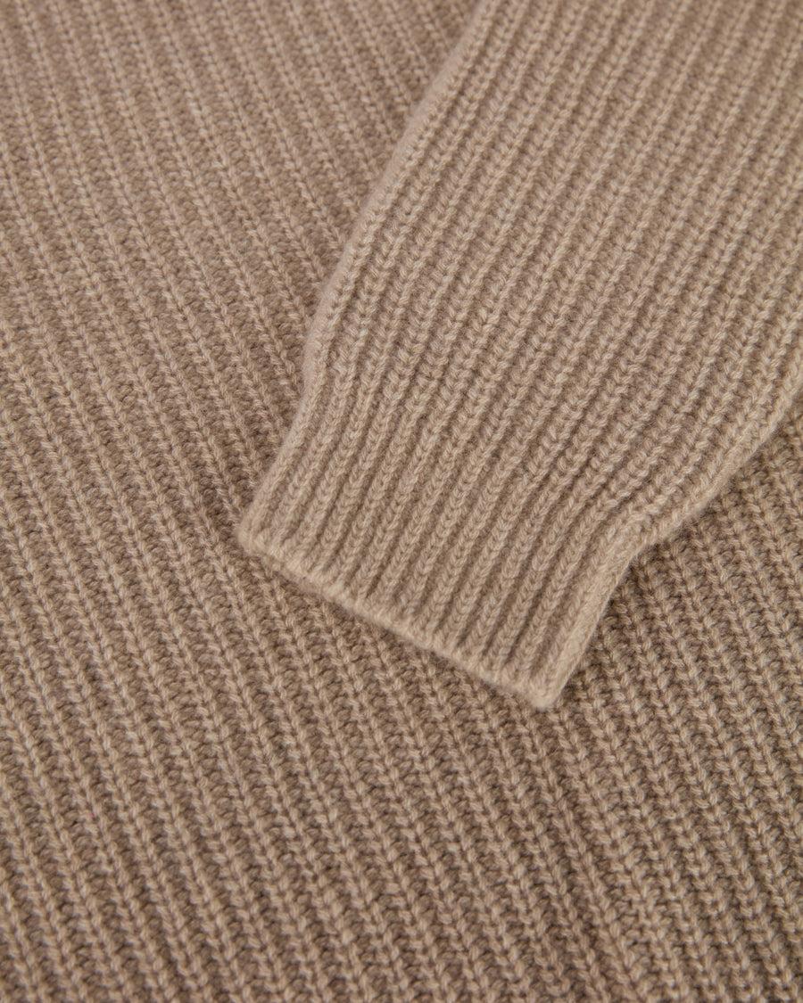 Scaglione ROUND NECK PANNOCCHIA RAGLAN HYBRD CASHMERE SAND Negozio