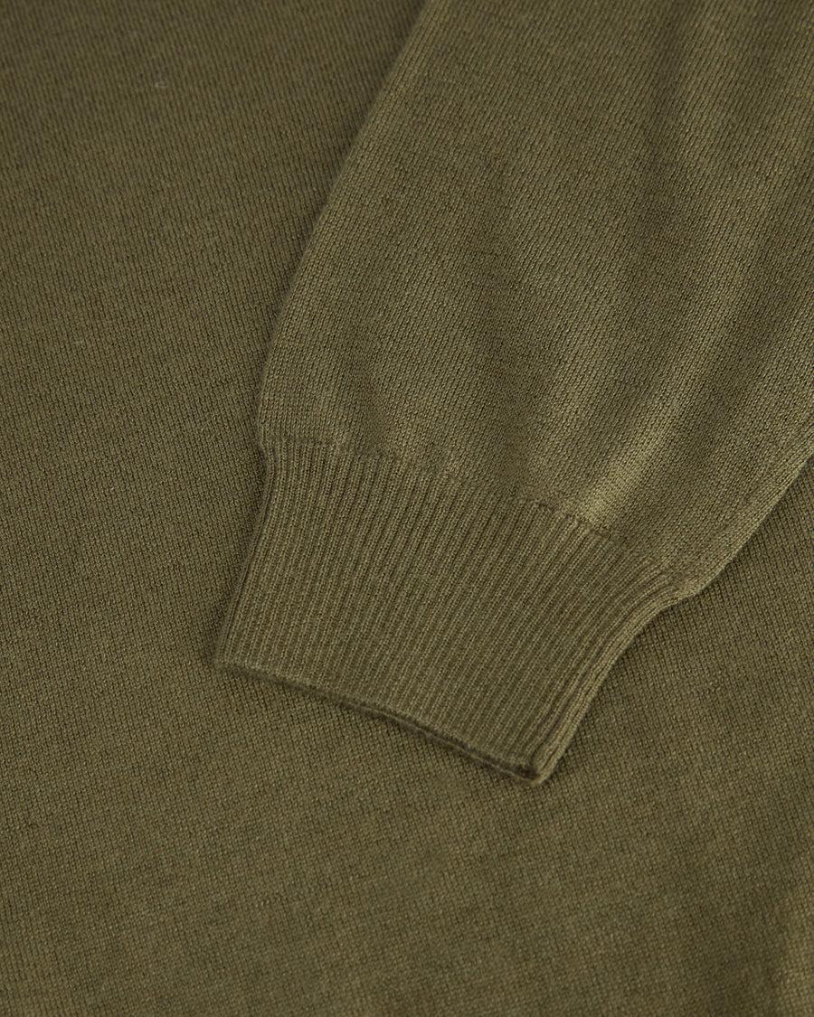 Scaglione ROUND NECK CASH-SILK MILITARY In Linea