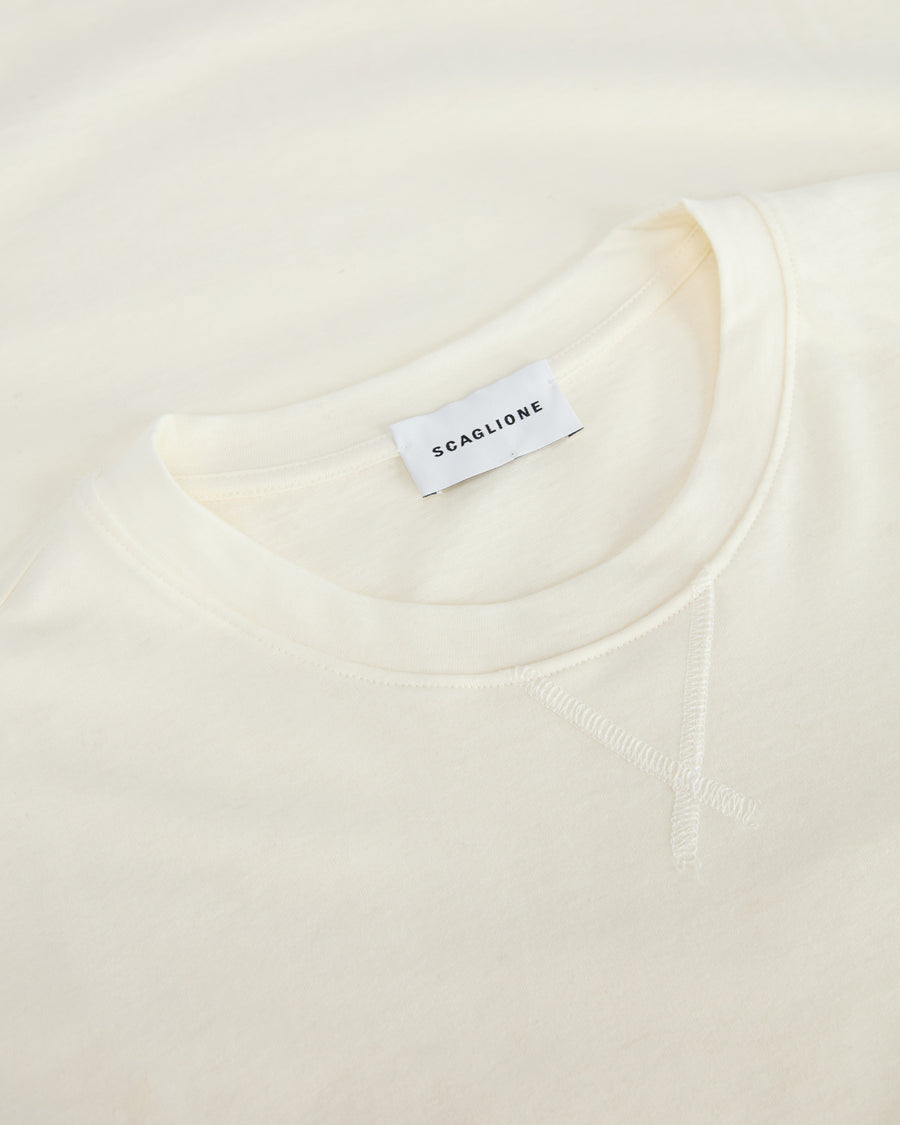 Scaglione T-SHIRT BASIC ML CASH-COTT MILK Vendita