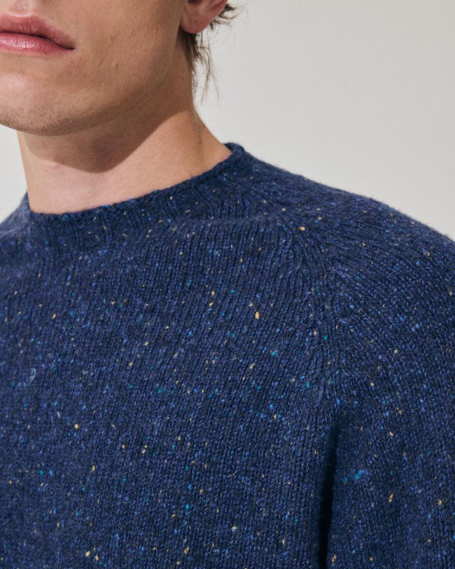 Scaglione ROUND NECK RAGLAN TWEEDMOULINE' ROYAL Promozione Limitata