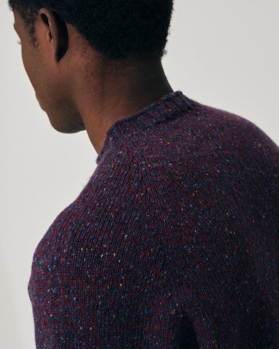 Scaglione ROUND NECK RAGLAN TWEEDMOULINE' NAVY Shopping Online