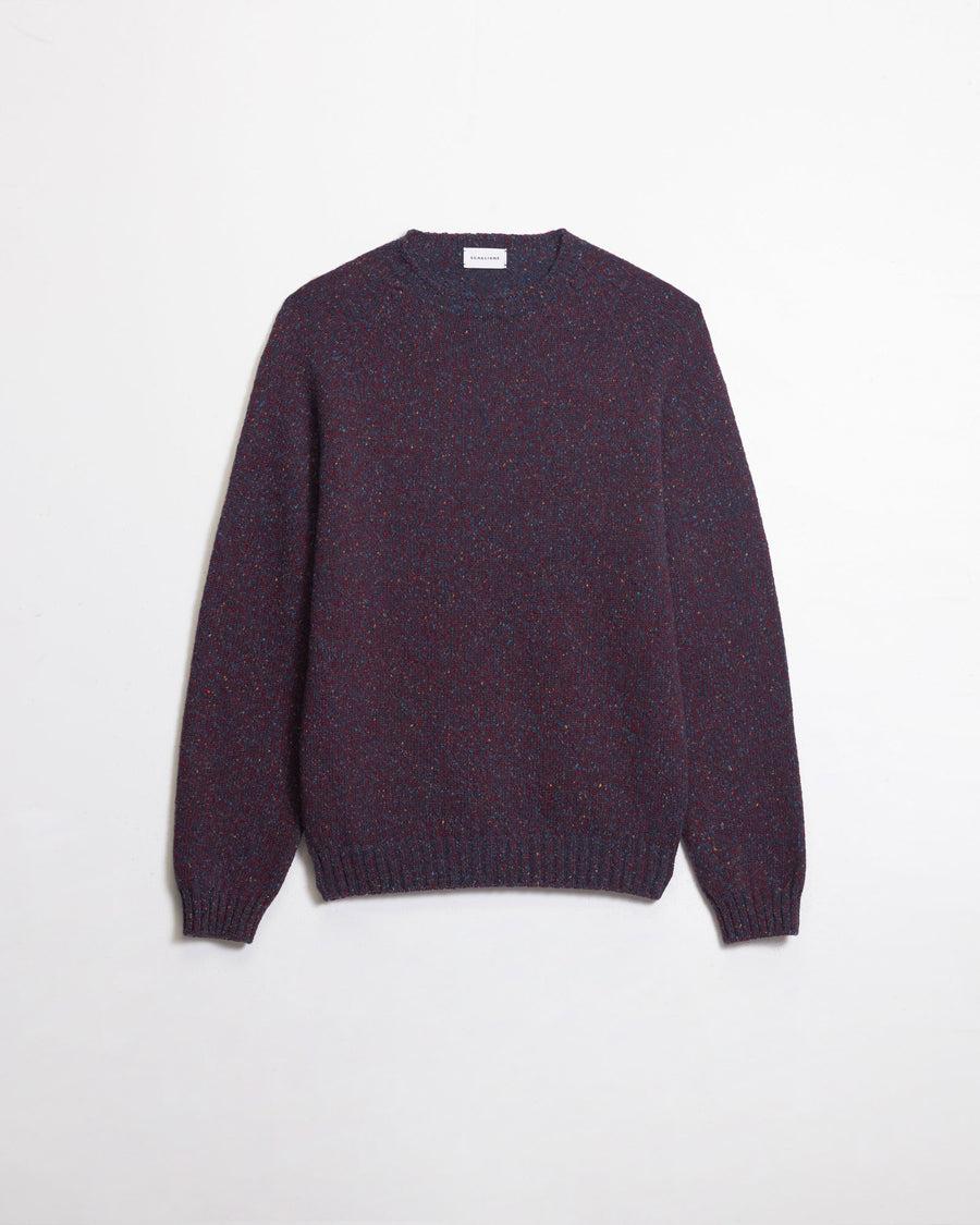 Scaglione ROUND NECK RAGLAN TWEEDMOULINE' NAVY Shopping Online