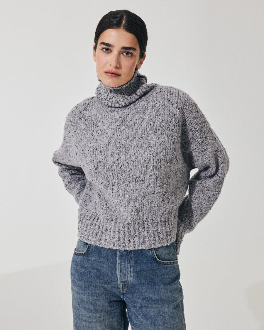 Scaglione MAXI PULL CASHMERE MULINE' GREY Novità