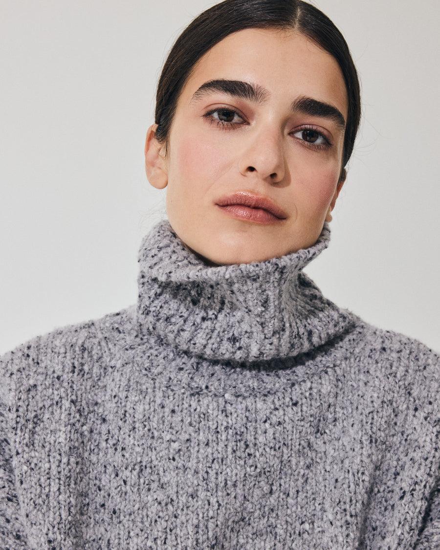 Scaglione MAXI PULL CASHMERE MULINE' GREY Novità