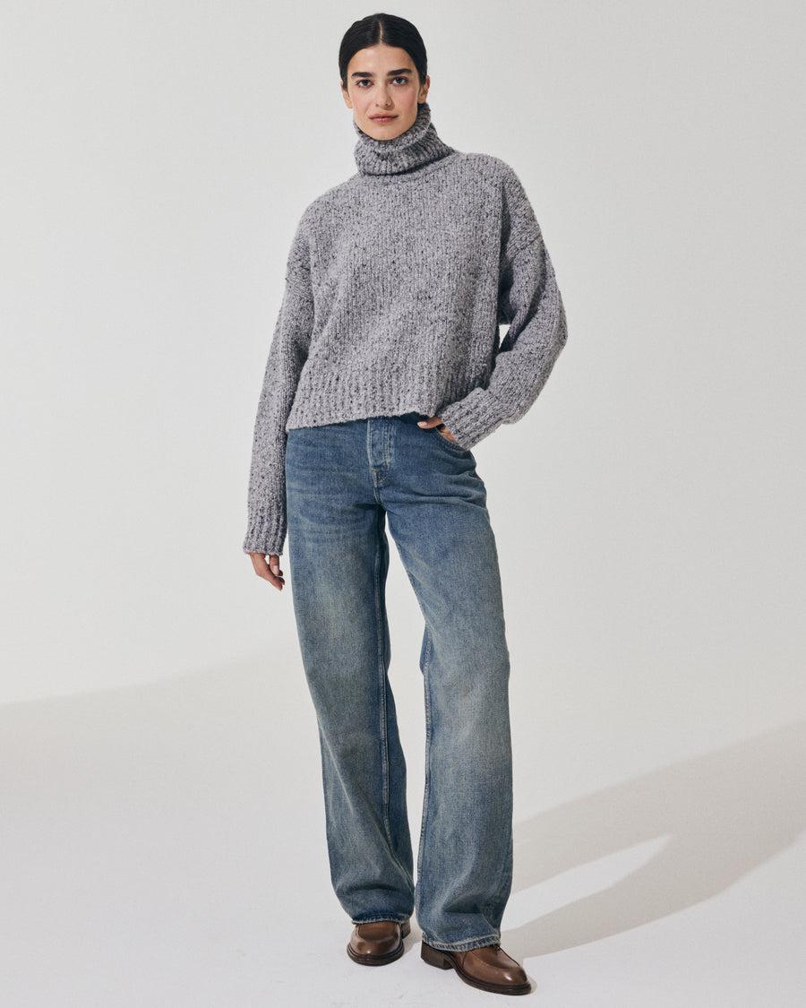 Scaglione MAXI PULL CASHMERE MULINE' GREY Novità