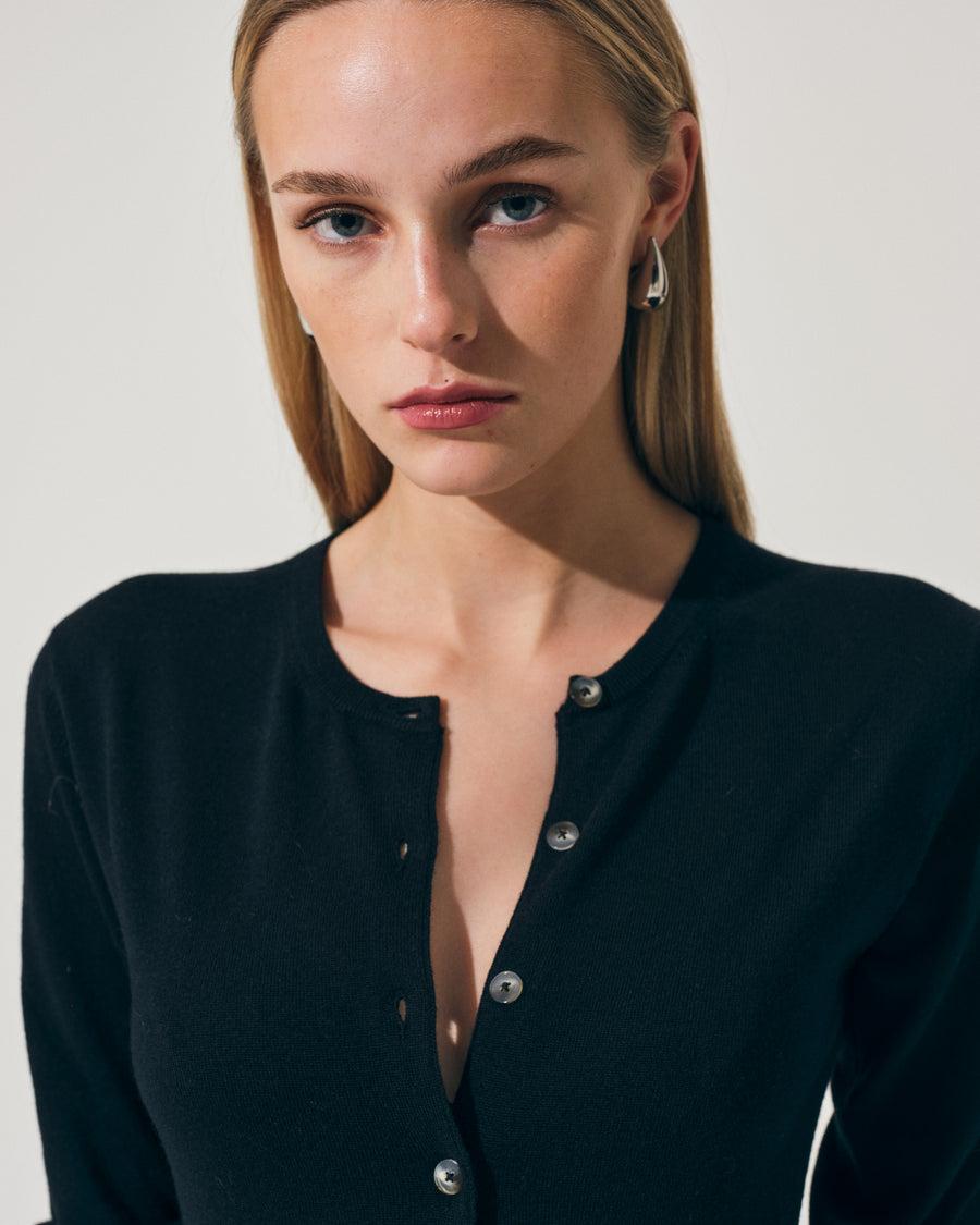 Scaglione REBECCA SLIM KASHSILK BLACK Sconto
