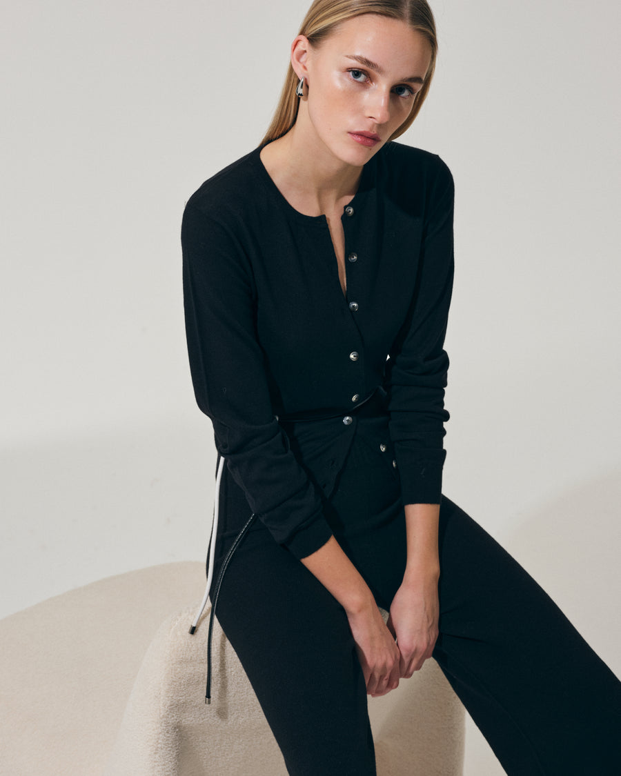 Scaglione REBECCA SLIM KASHSILK BLACK Sconto