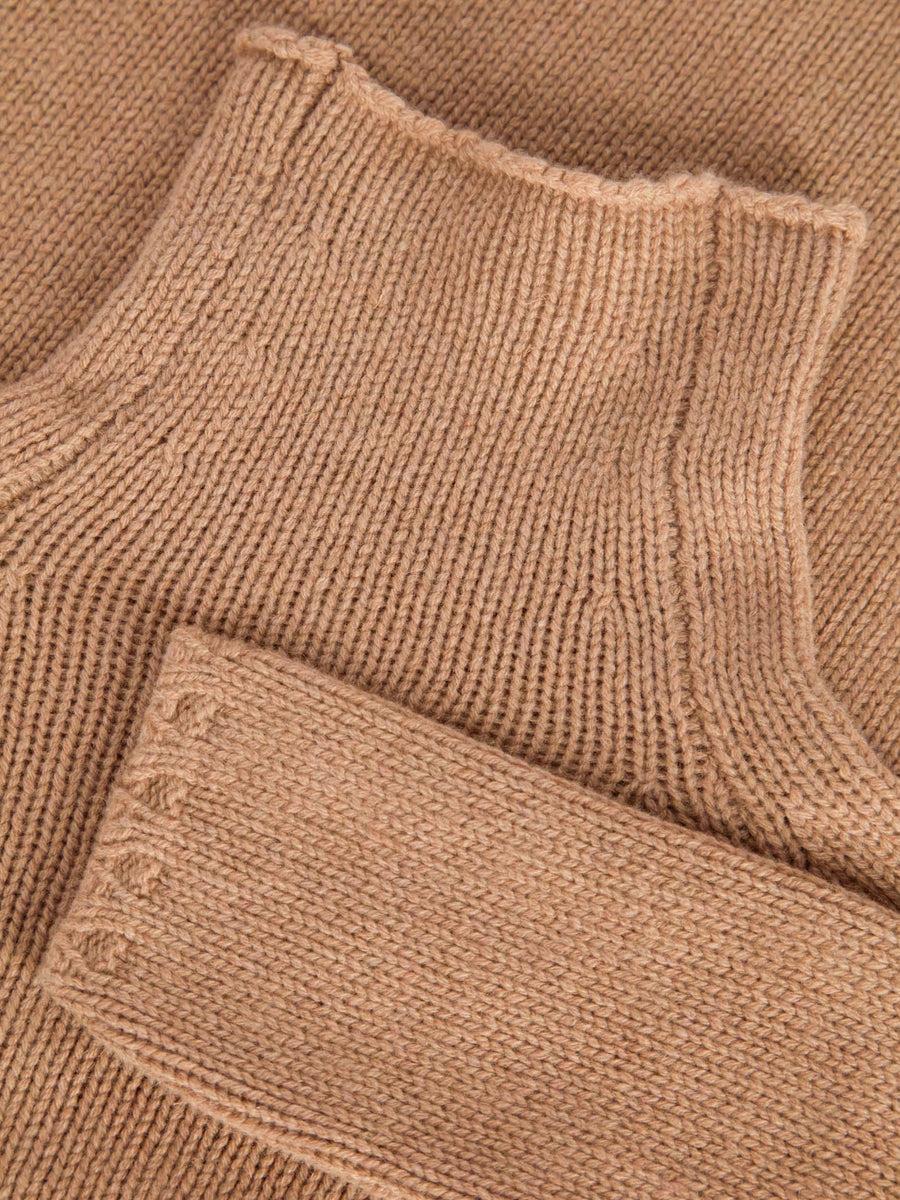 Scaglione MOCK NECK RAGLAN SUPERSOFT CARAMEL Offerte