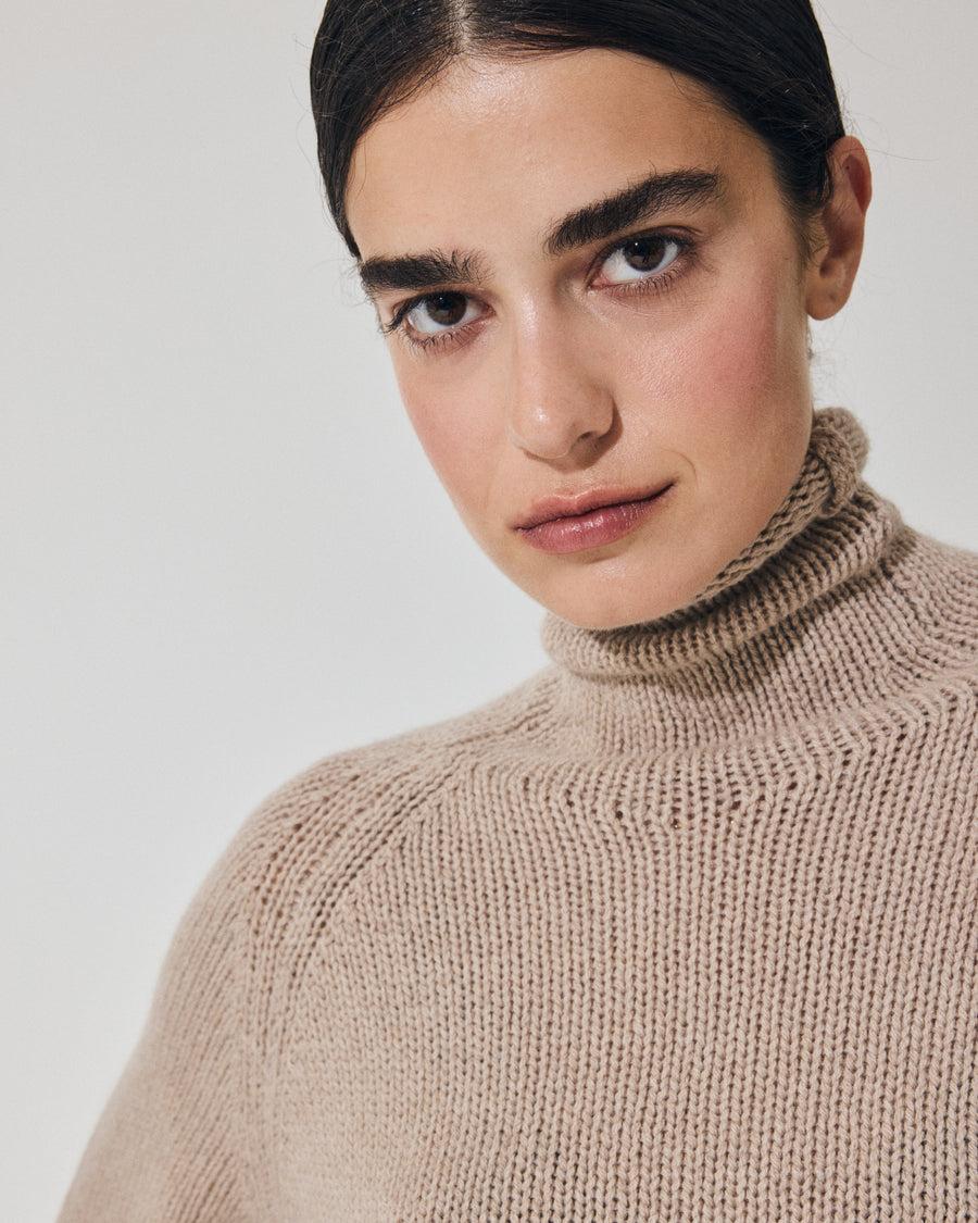 Scaglione MOCK NECK RAGLAN SUPERSOFT SAND Hotsell