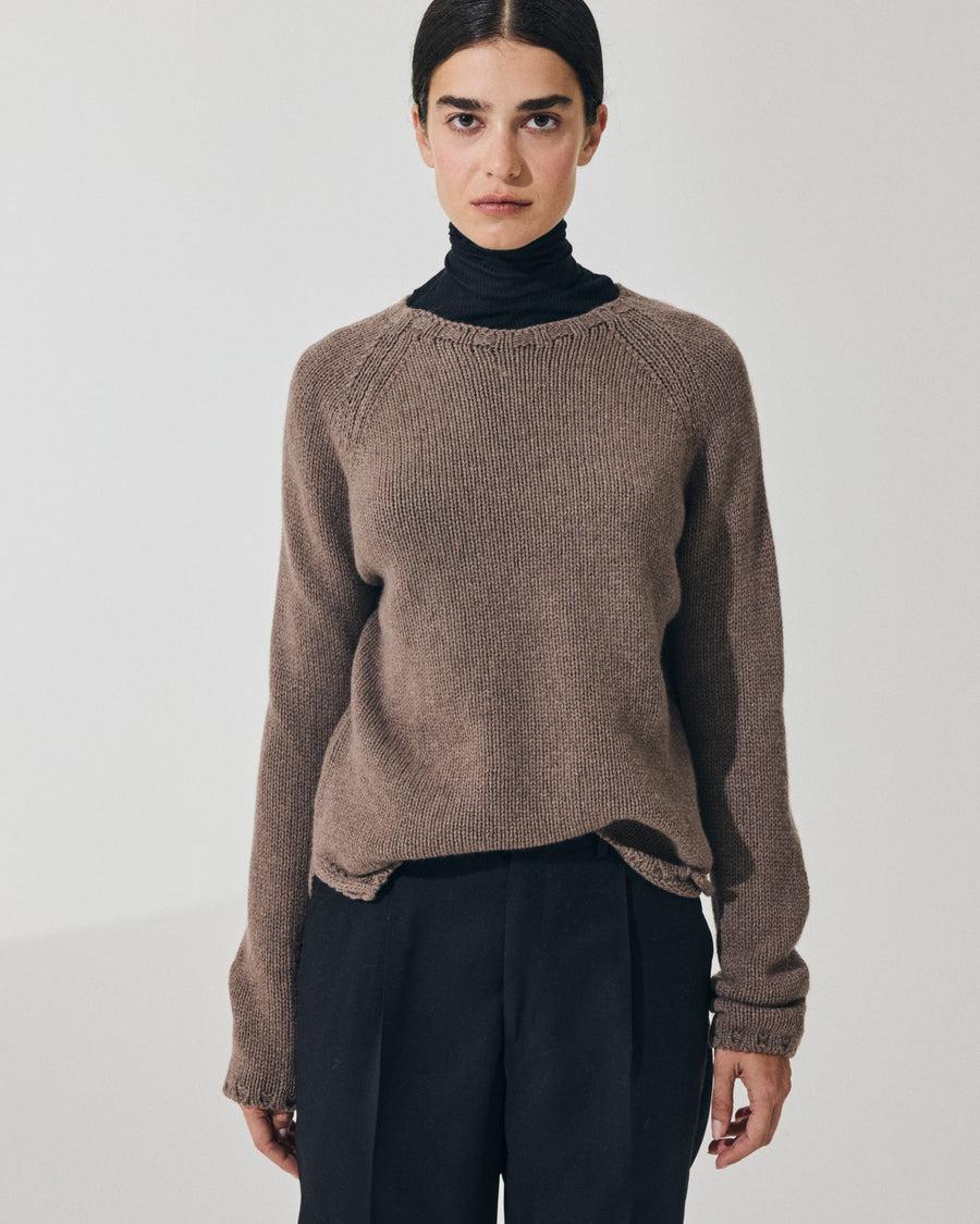 Scaglione BOAT NECK SUPER SOFT TAUPE Vendite Flash