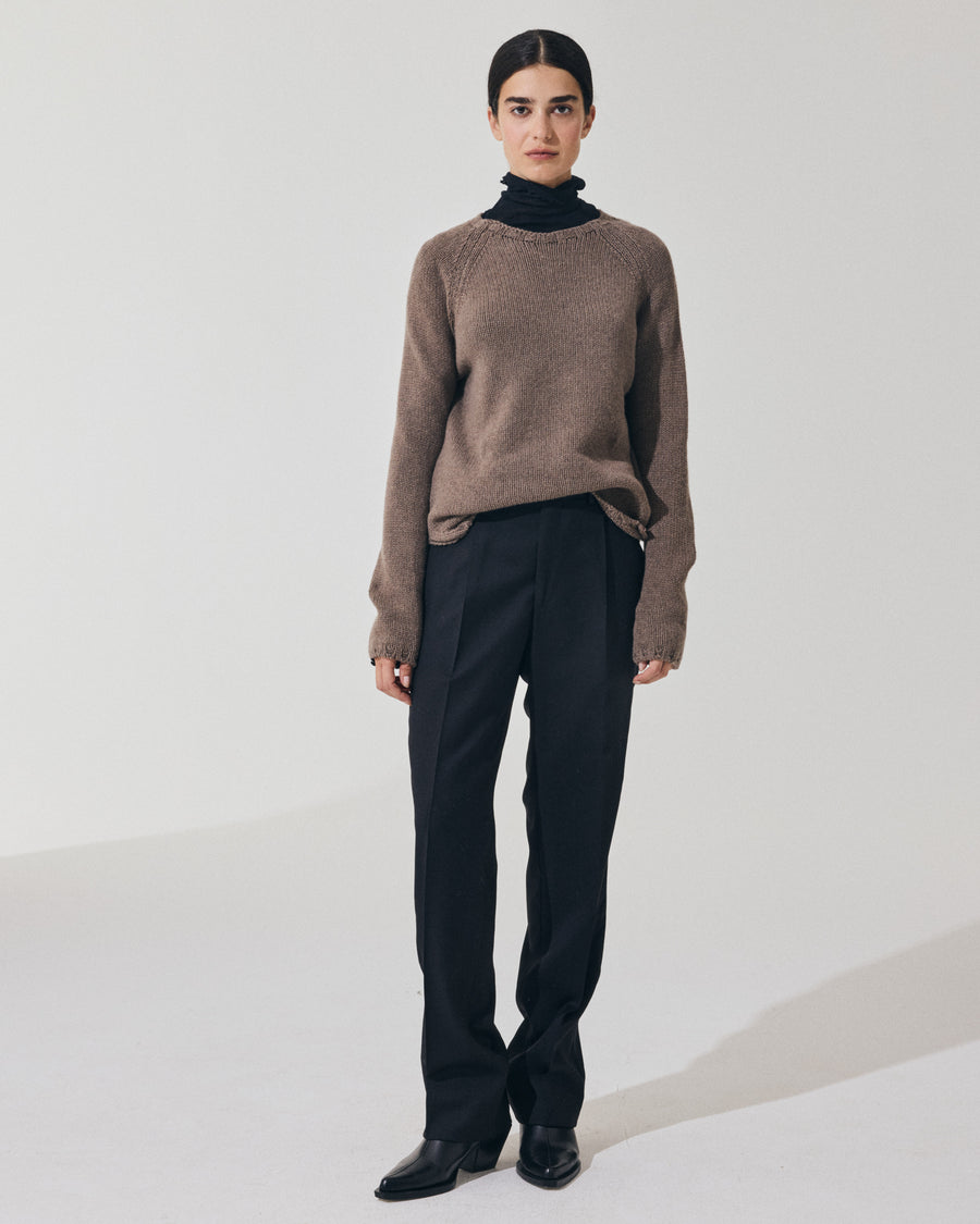Scaglione BOAT NECK SUPER SOFT TAUPE Vendite Flash
