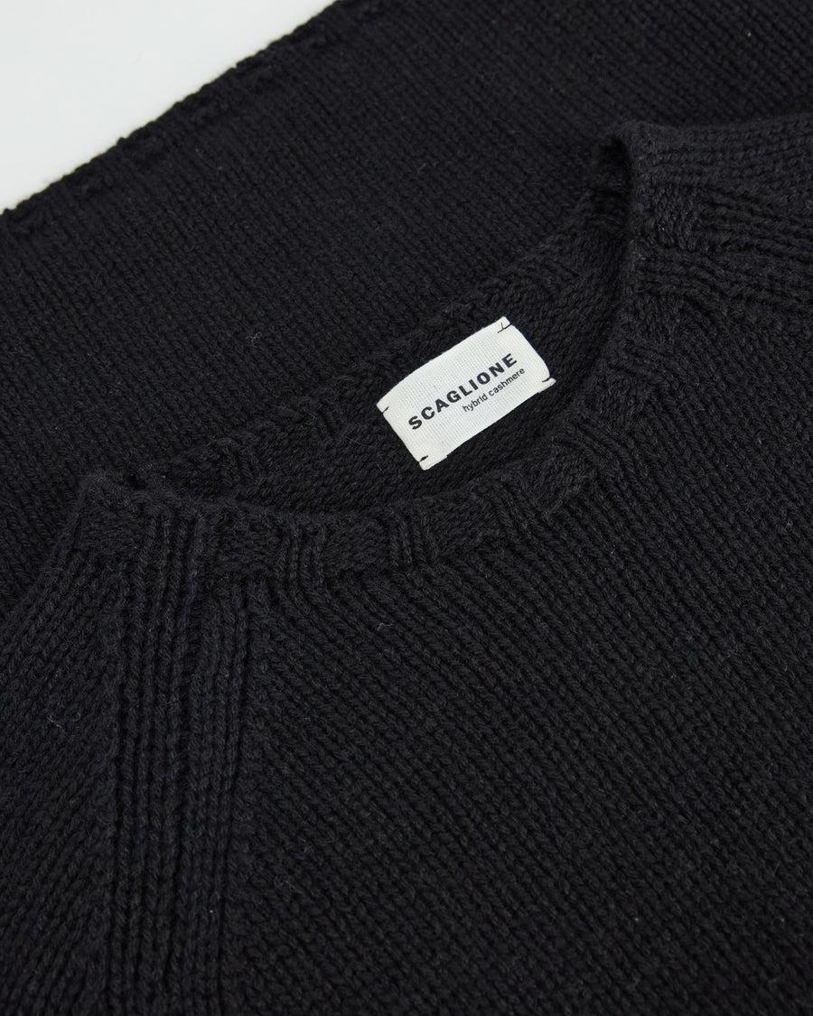 Scaglione BOAT NECK SUPER SOFT BLACK Nuova