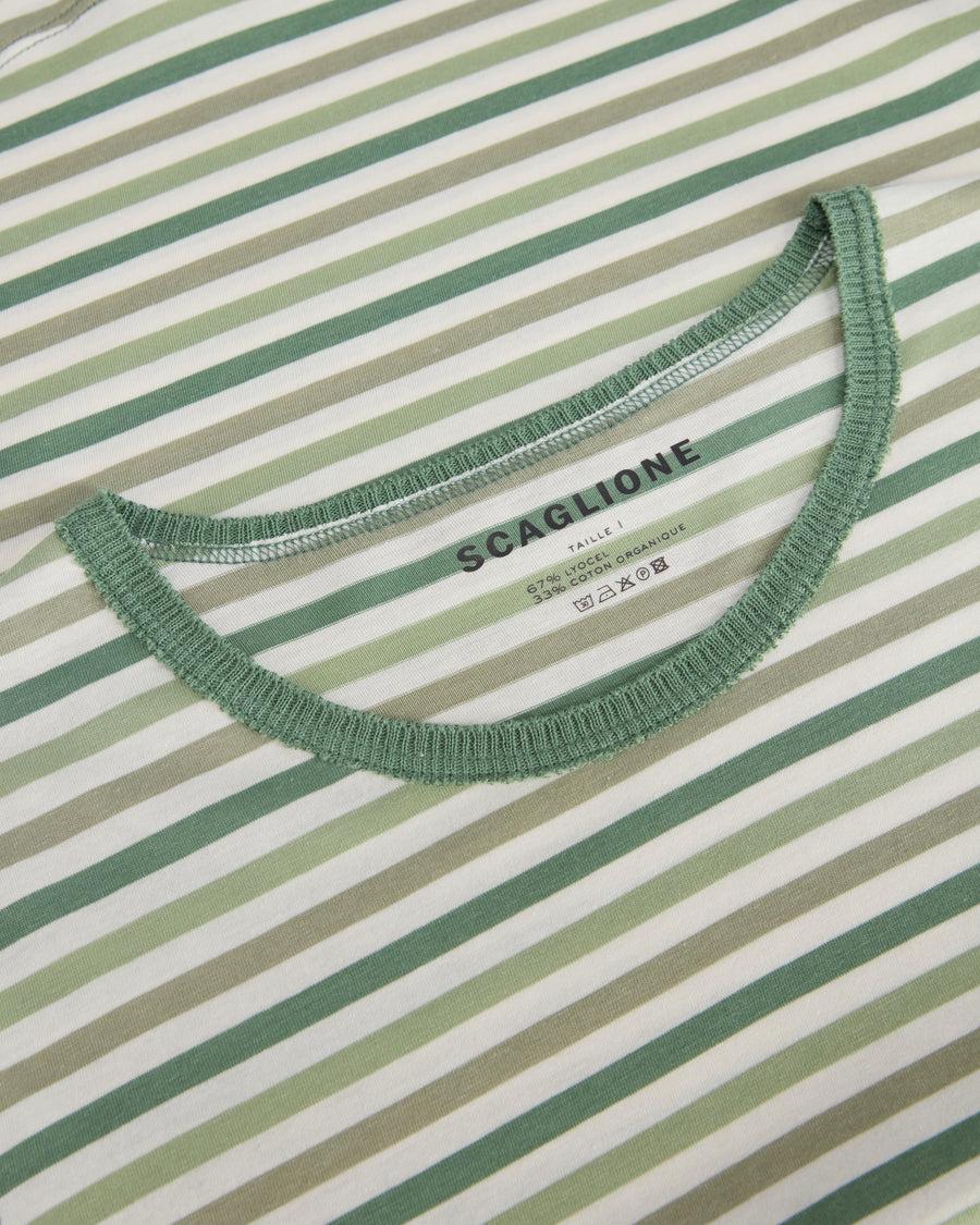 Scaglione ROUNDNECK RIGA MULTICOLOR VERDE Sconto
