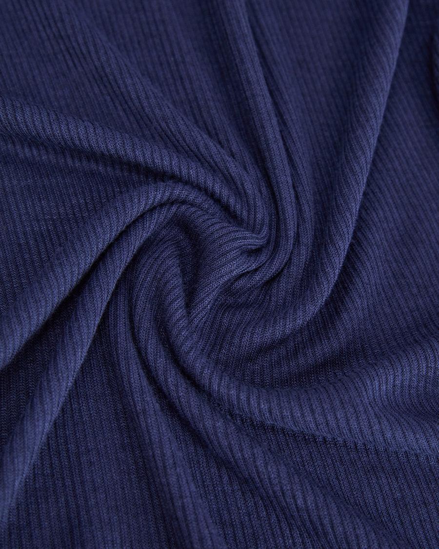 Scaglione TURTLENECK RIBBED MICROMODAL BLUE Economico