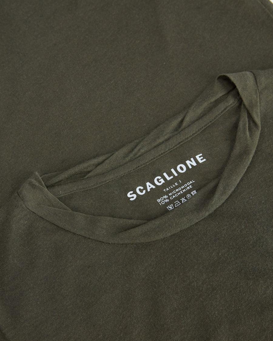 Scaglione ROUNDNECK ULTRALIGHT MICROMODAL KAKI Saldi