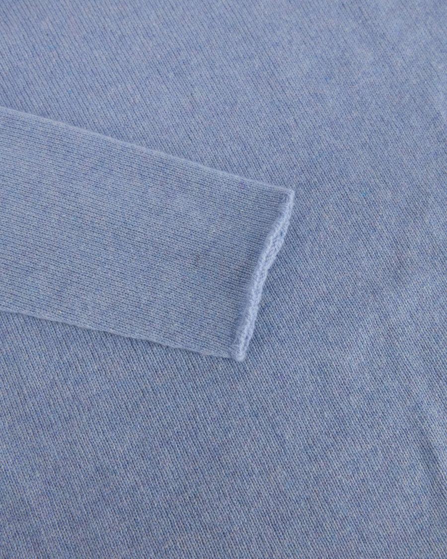 Scaglione ROUND NECK RAGLAN SEAMLESS HYBRID CASHMERE CELESTE I Più Venduti