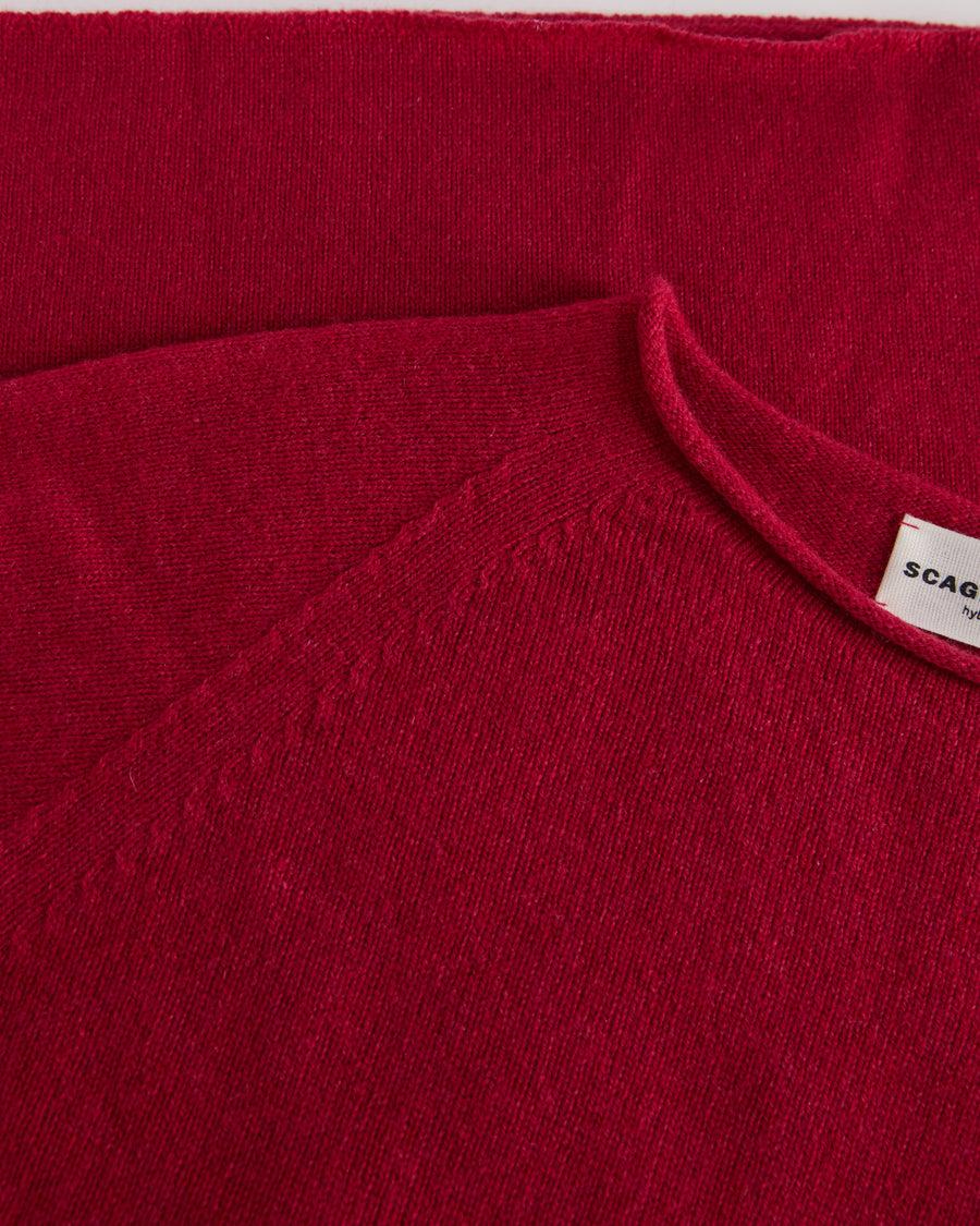 Scaglione ROUND NECK RAGLAN SEAMLESS HYBRID CASHMERE MAGENTA Vendite Flash